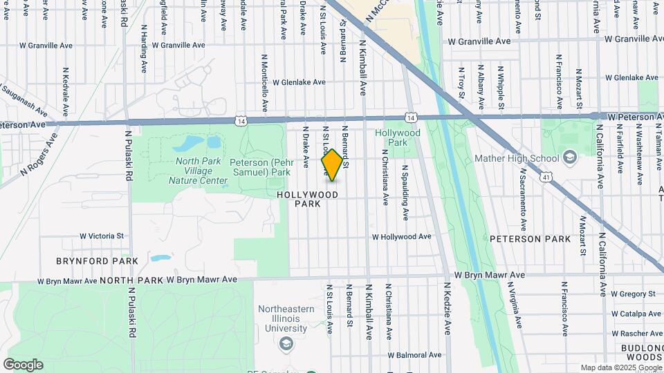 5819 N St Louis Ave Map and Location Details