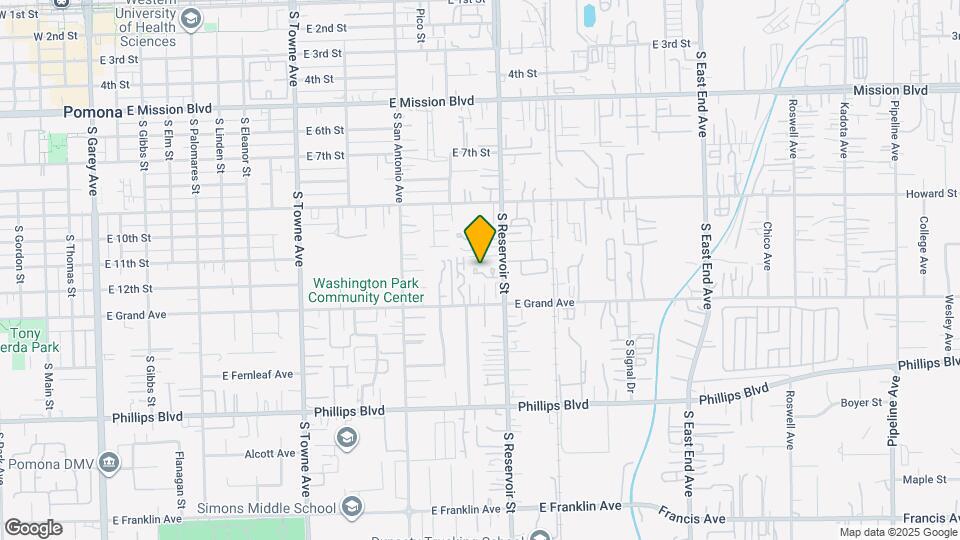 1165 S Reservoir St Map and Location Details