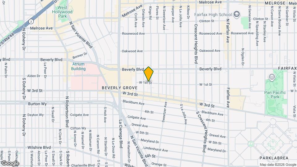 8360 W 1st St Mapa y Detalles de la Ubicación