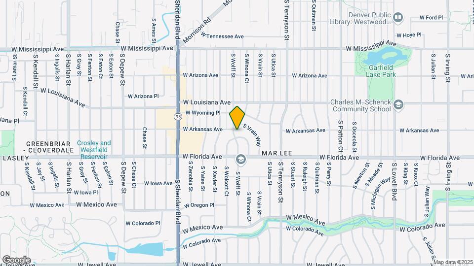 1414 S Winona Way Mapa y Detalles de la Ubicación