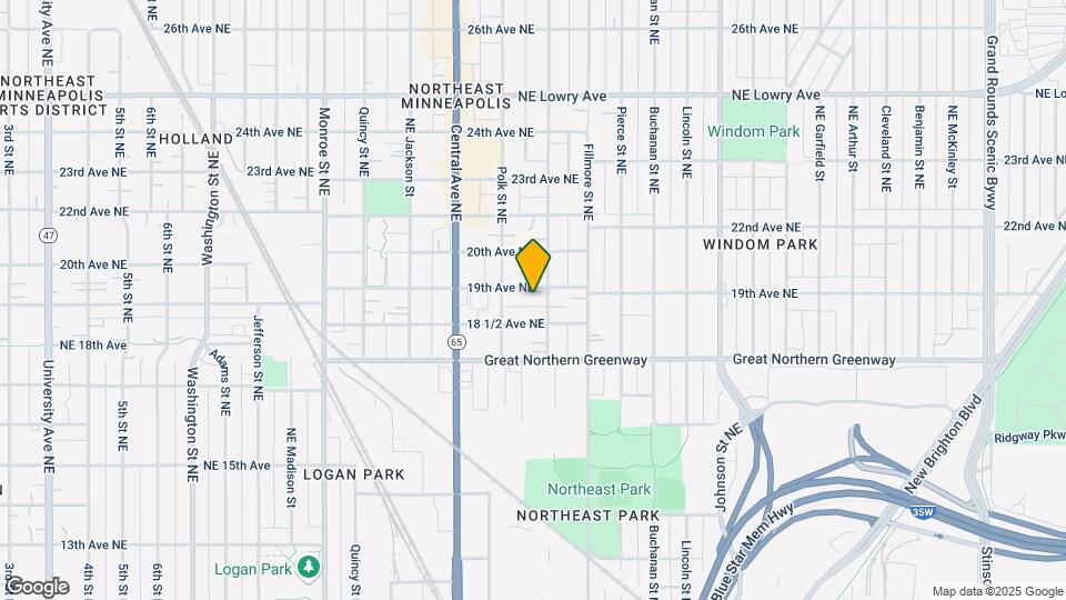 1020 19th Ave NE Map and Location Details