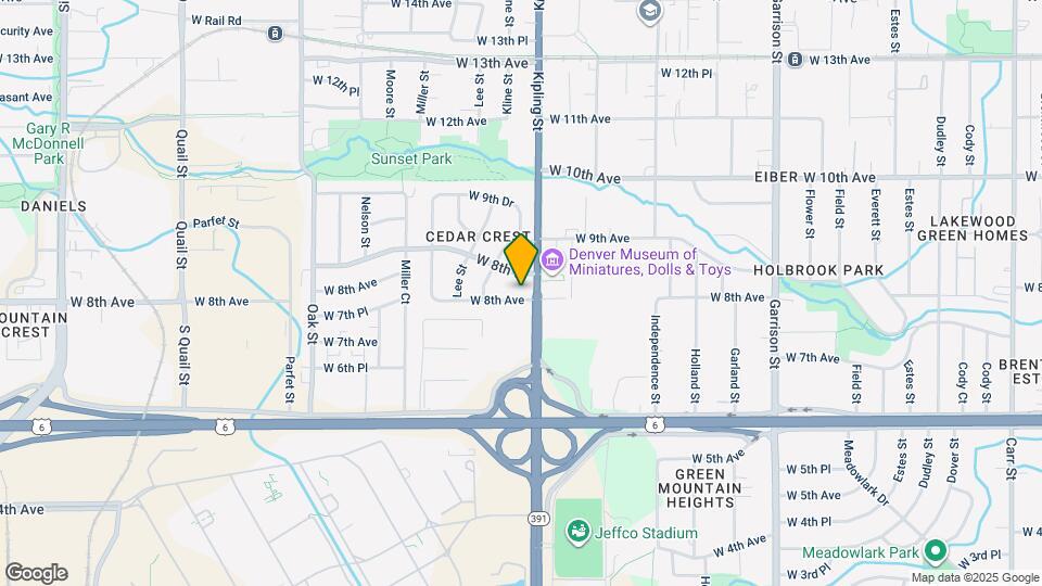 10025 W 8th Ave Map and Location Details