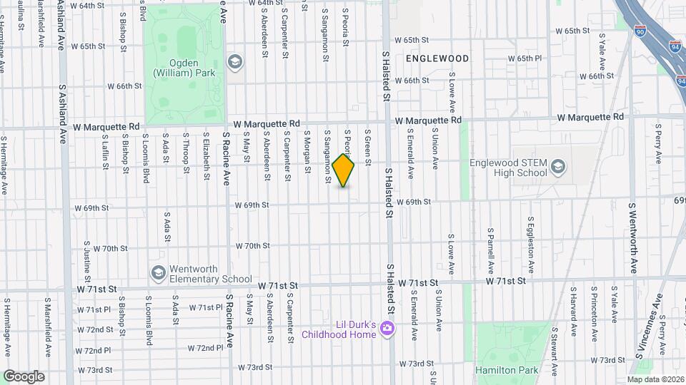 6844 S Peoria St Map and Location Details