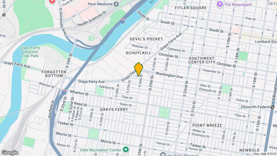 2605 Ellsworth St Map and Location Details