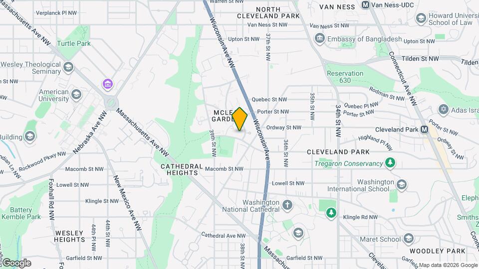 3801 Newark St NW Map and Location Details