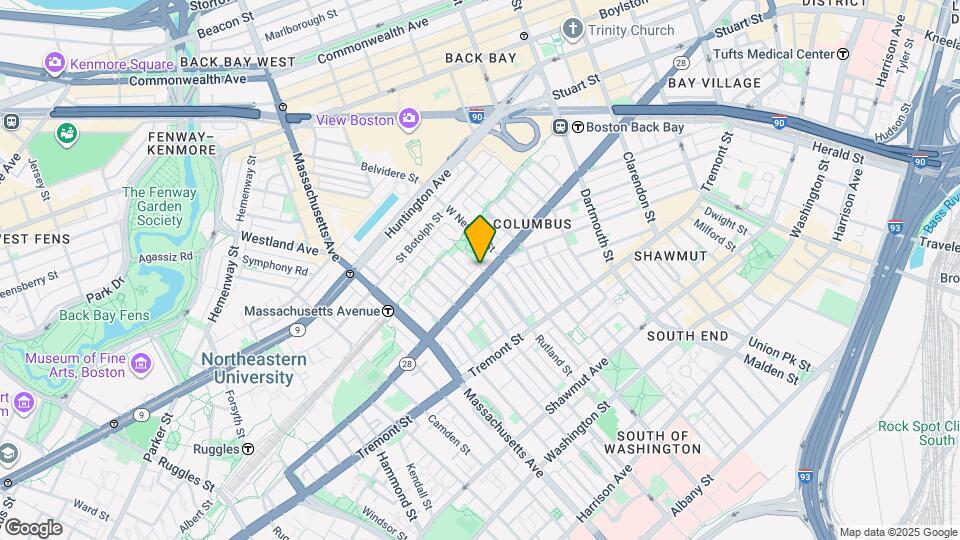 495 Columbus Ave Map and Location Details