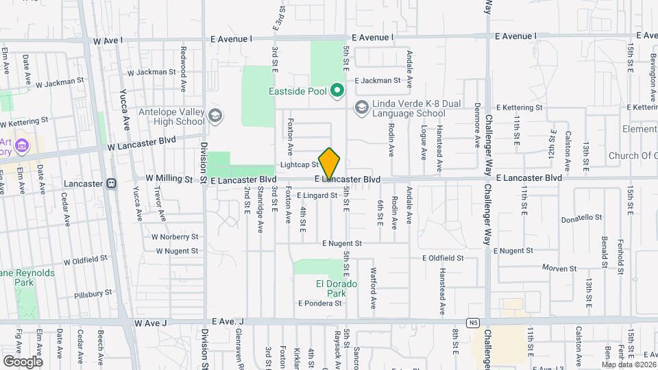 438 E Lancaster Blvd Map and Location Details