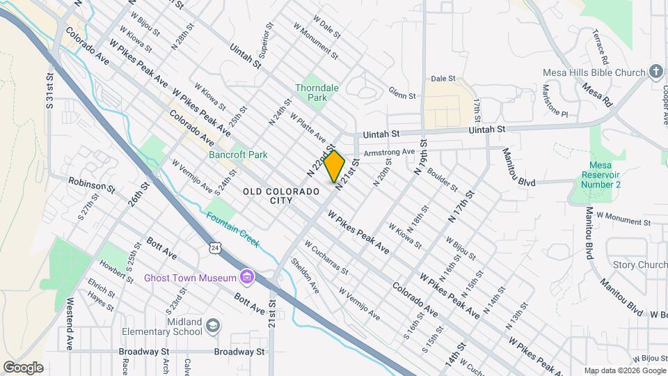 2102 W Kiowa St Map and Location Details