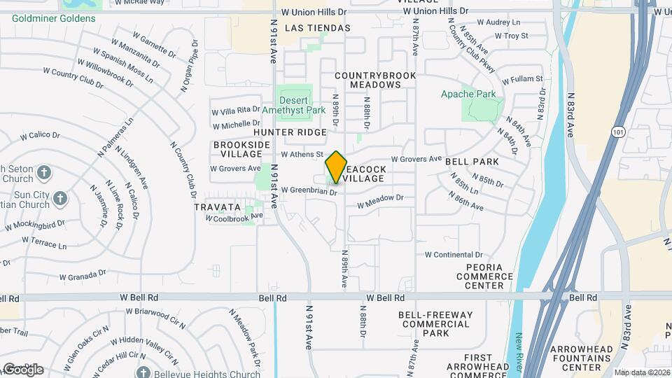 8939 W St John Rd Map and Location Details