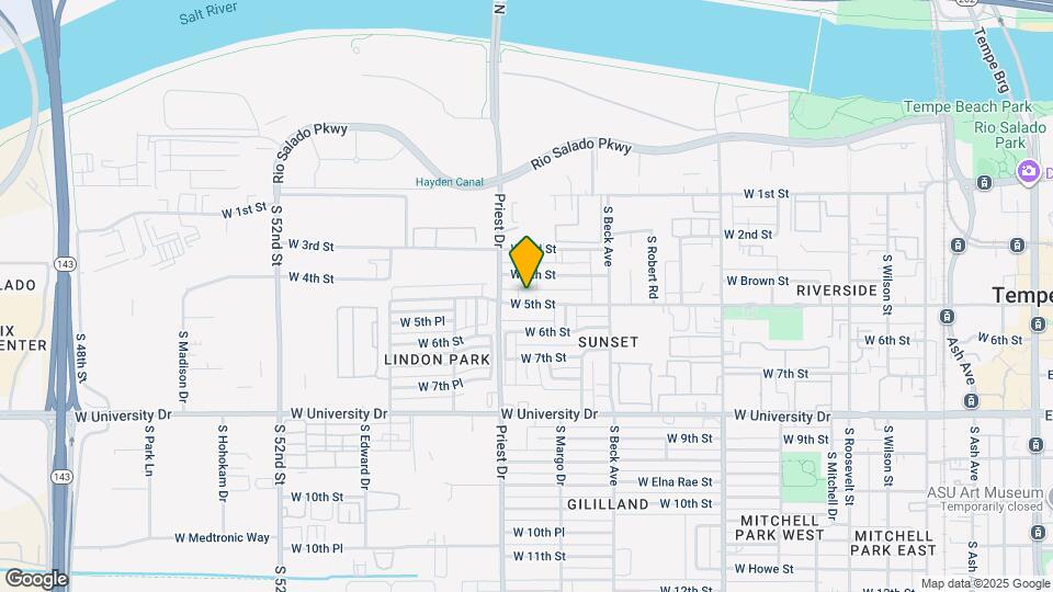 1312 W 5th St Map and Location Details