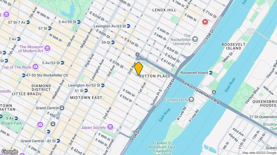 340 E 57th St Mapa y Detalles de la Ubicación