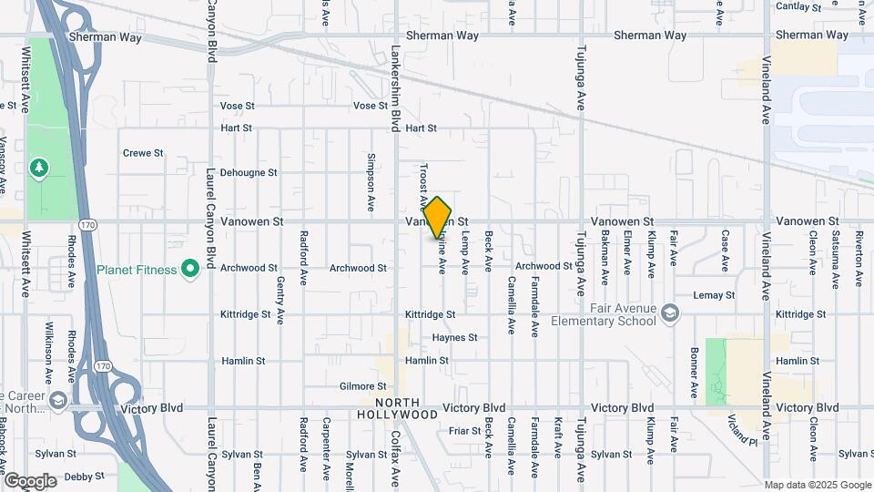 6727 Irvine Ave Map and Location Details