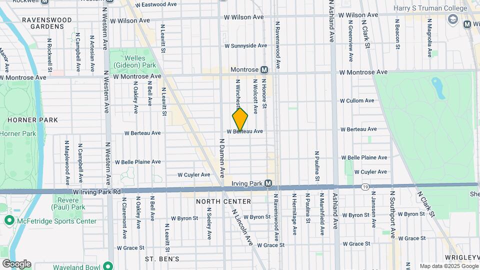 1919 W Berteau Ave-Unit -1921-1D Map and Location Details