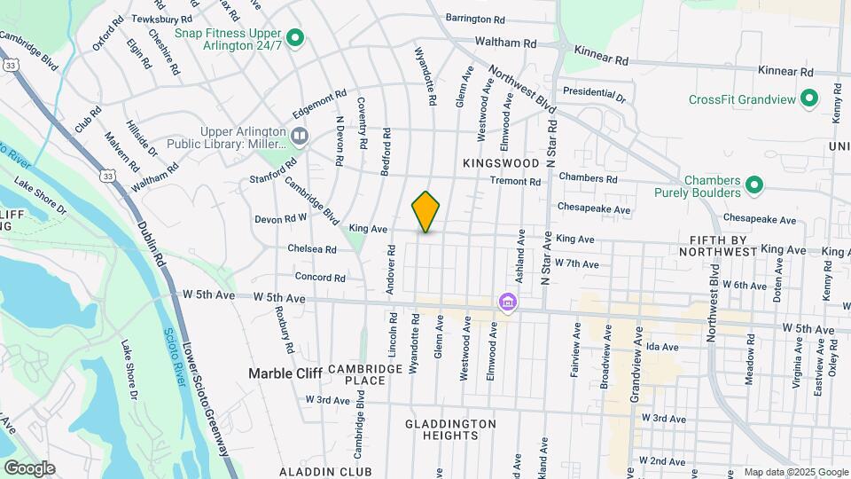 1781 King Ave Map and Location Details
