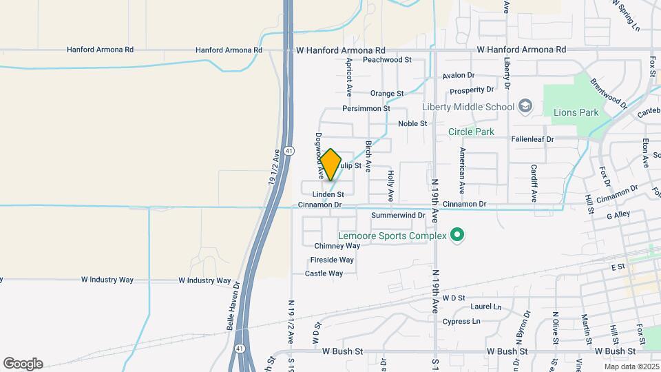 1661 Redbud St Map and Location Details