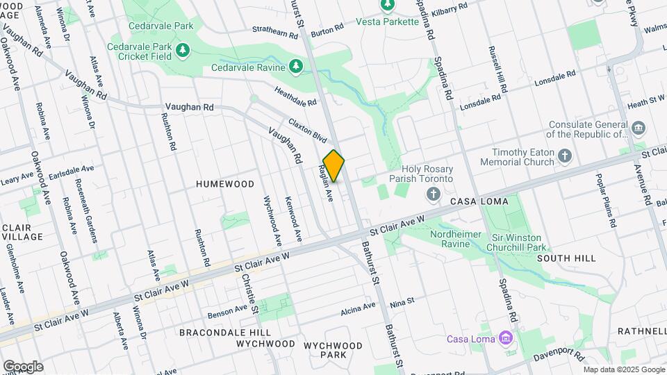 65 Raglan Ave Map and Location Details