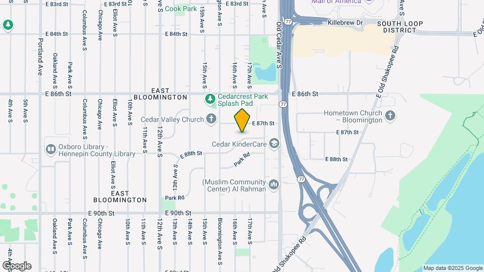 1612 E 88th St Map and Location Details