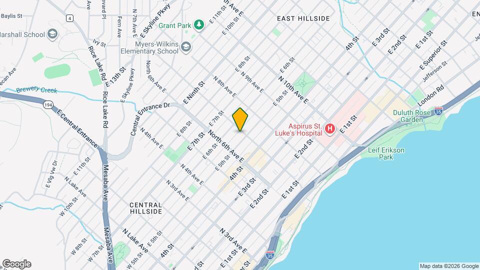 627 E 5th St Map and Location Details