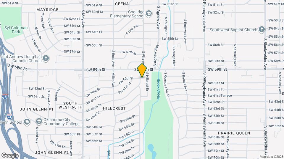 6104 S Villa Ave Map and Location Details