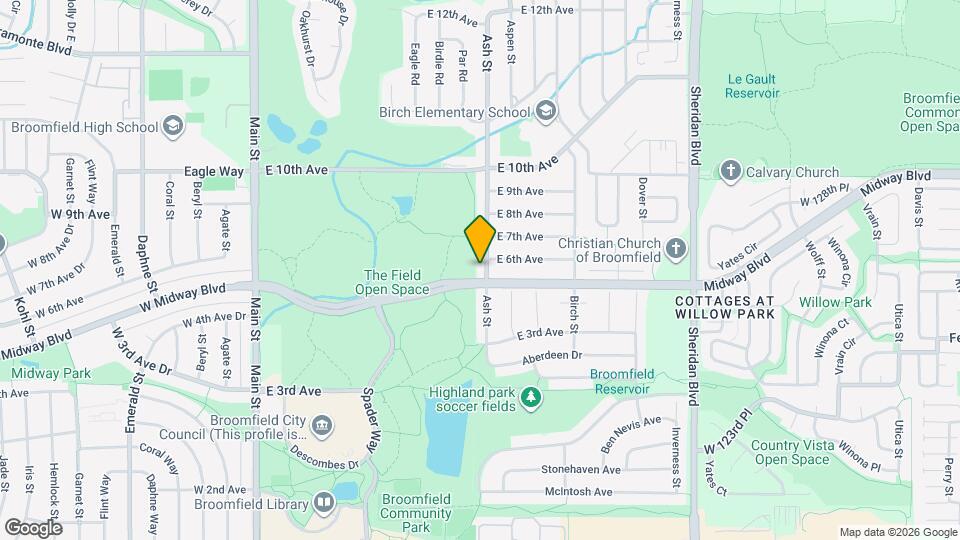 555 Ash St Map and Location Details