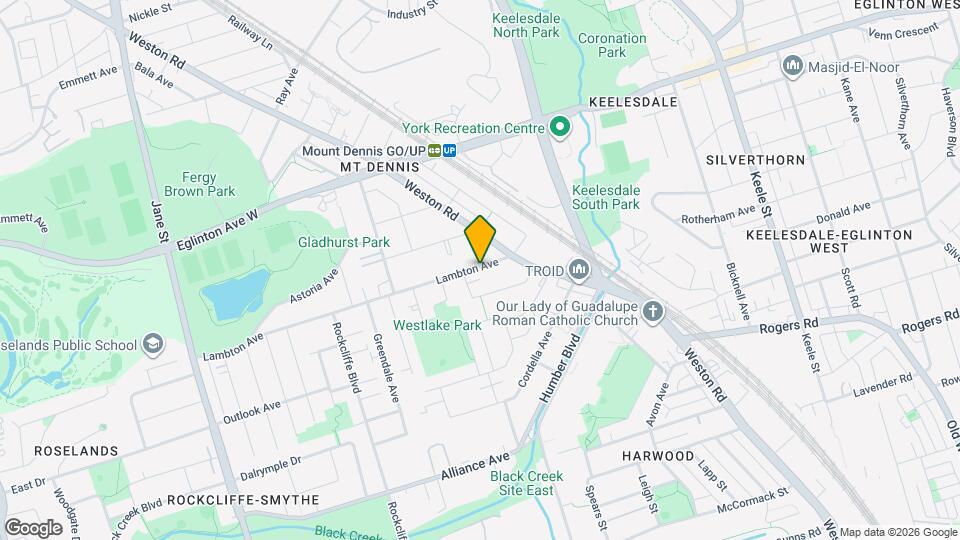 27 Lambton Ave Map and Location Details