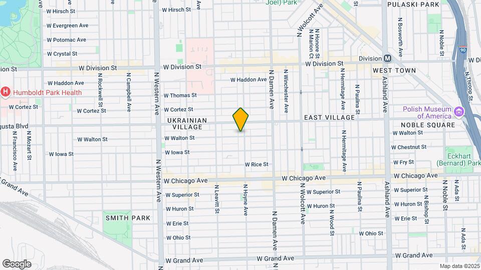 934 N Hoyne Ave Mapa y Detalles de la Ubicación