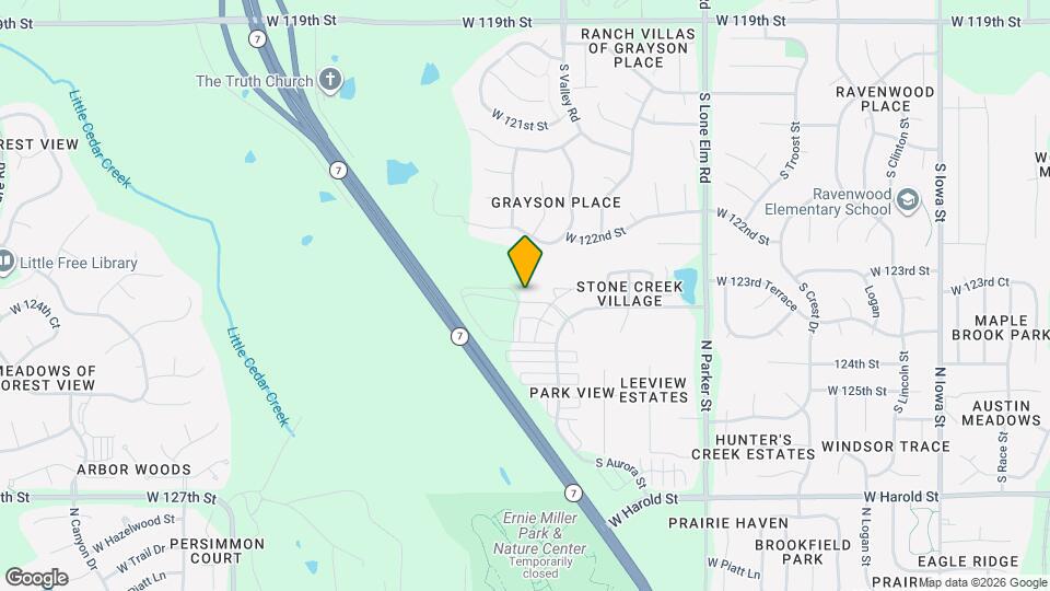 22204 W 123rd Terrace Mapa y Detalles de la Ubicación