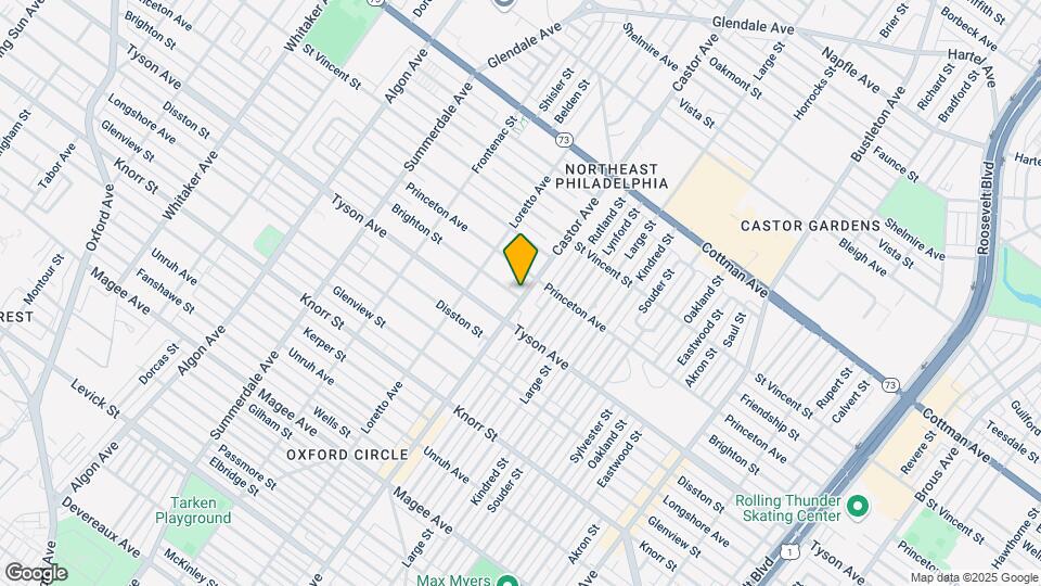 7028 Castor Ave, Unit 2 REAR Map and Location Details