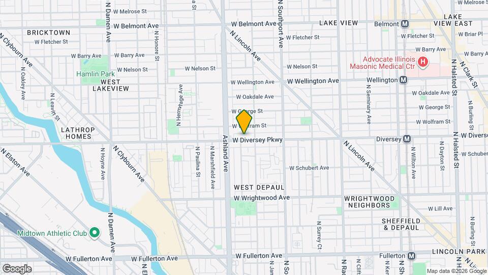 1520 W Diversey Pkwy Map and Location Details