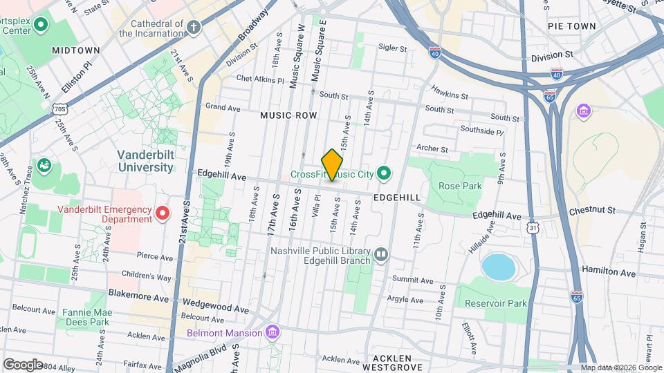 1504 Edgehill Ave Map and Location Details