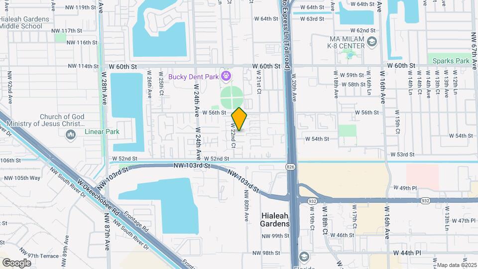 5301 W 22nd Ct Map and Location Details