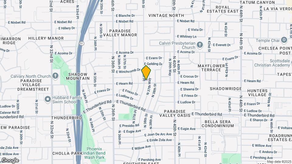 14201 N 37th Pl Map and Location Details