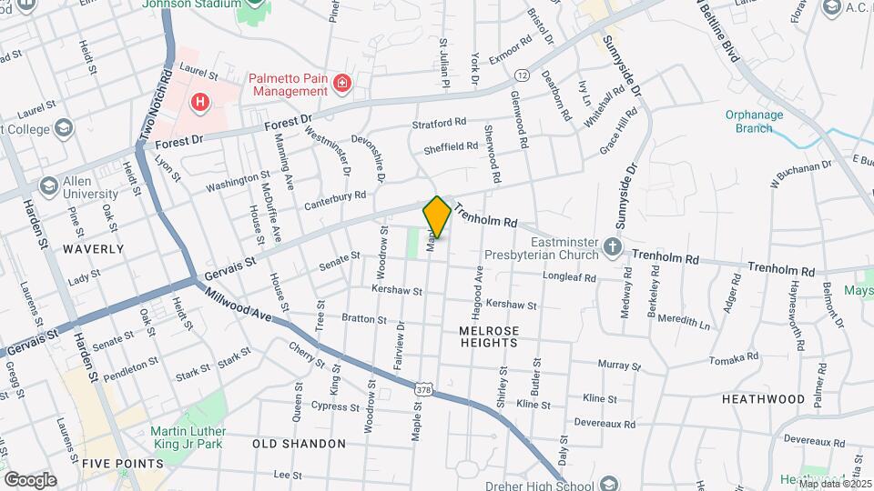 1516 Maple St Map and Location Details