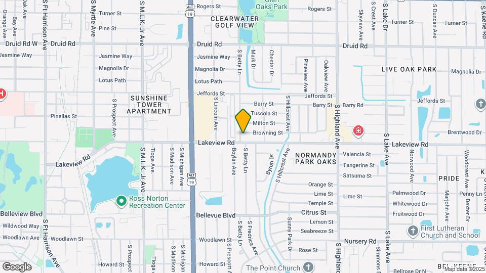 1285 S Betty Ln Mapa y Detalles de la Ubicación