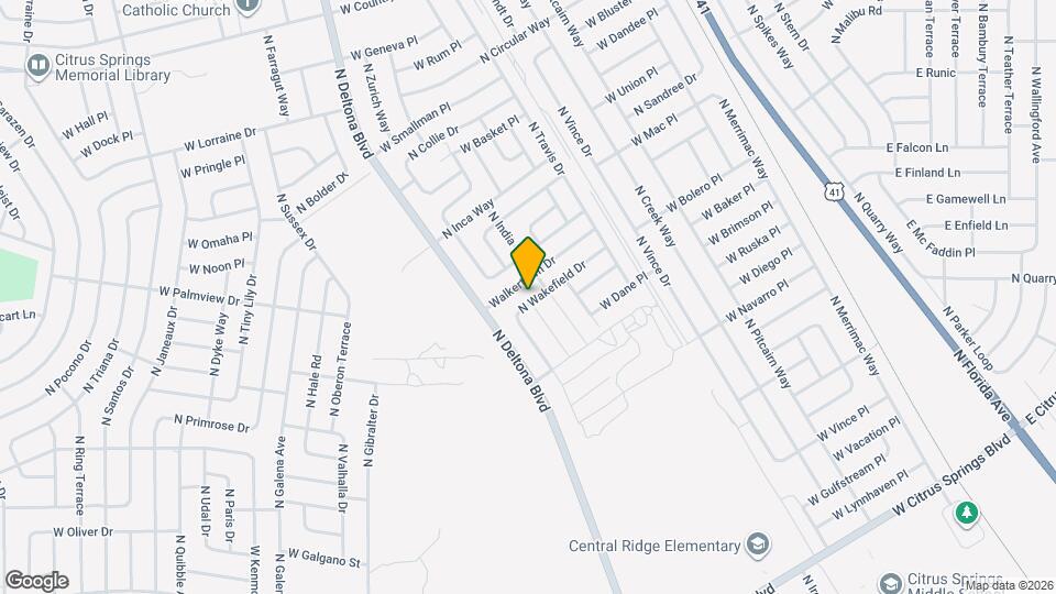 8180 N Wakefield Dr Map and Location Details