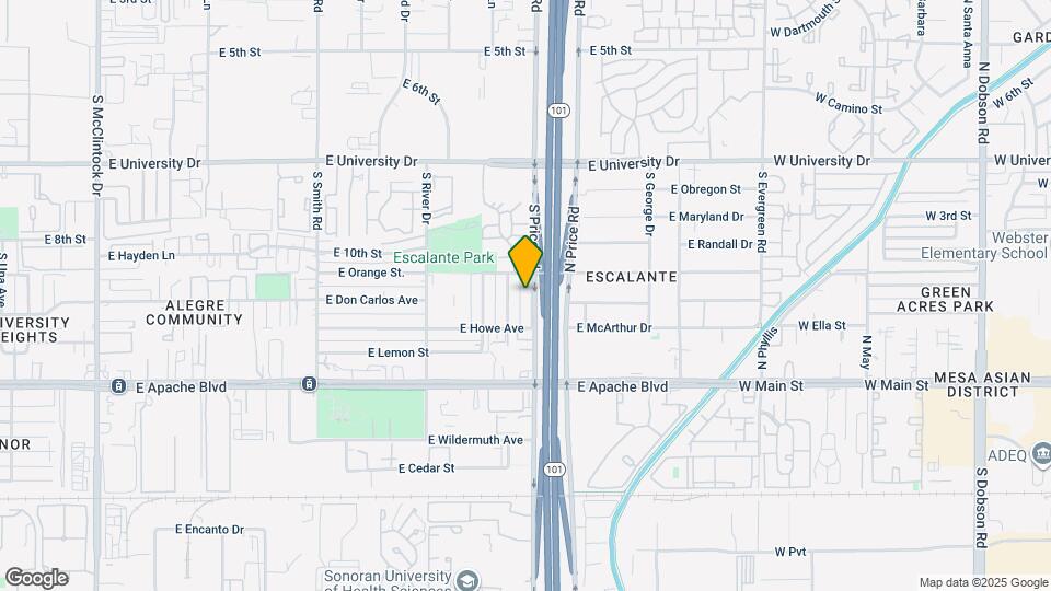 1014 S Price Rd Map and Location Details
