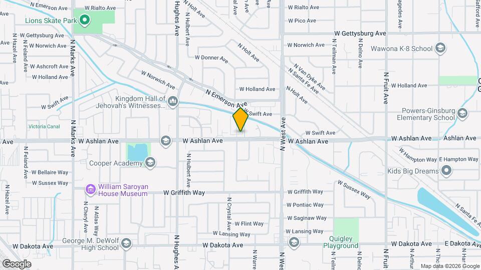 1668 W Ashlan Ave Map and Location Details