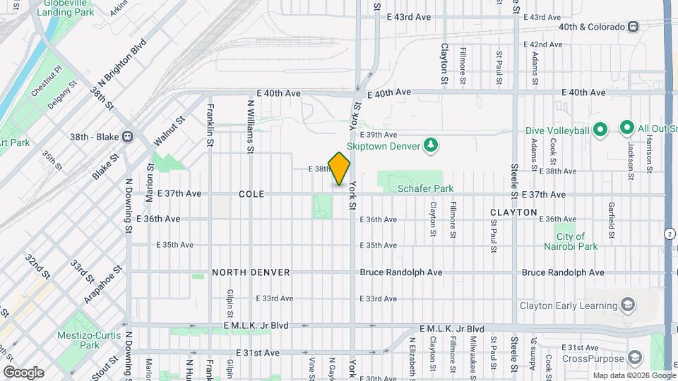 2207 E 37th Ave, Unit 1 Map and Location Details
