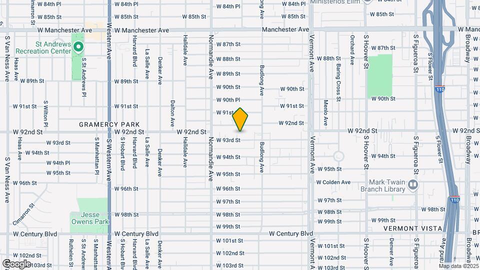 1237 W 93rd St Mapa y Detalles de la Ubicación