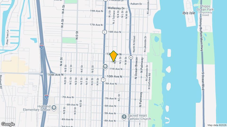 1125 N K St Map and Location Details