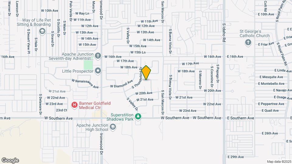 1025 W 19th Ave Mapa y Detalles de la Ubicación