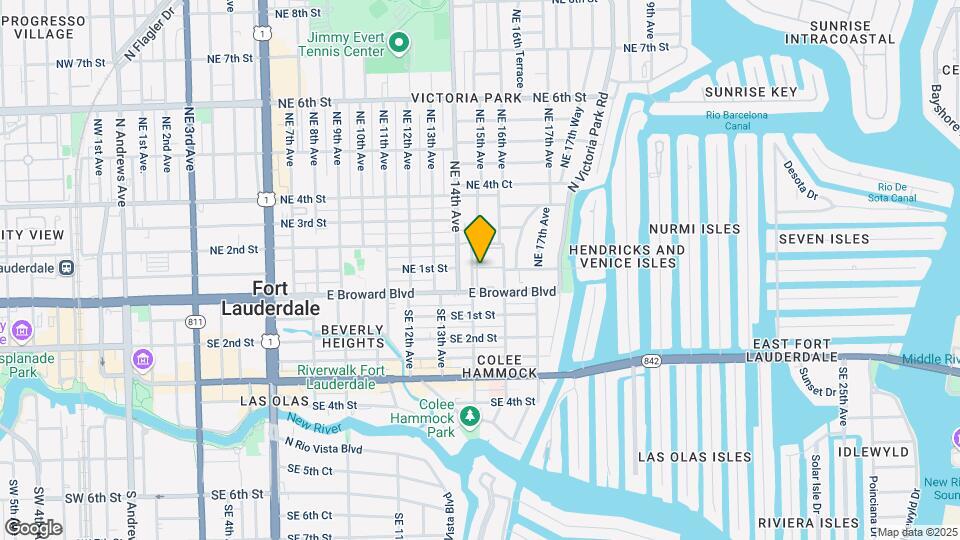 1515 E Broward Blvd, Unit VICTORIA PARK CONDO Map and Location Details