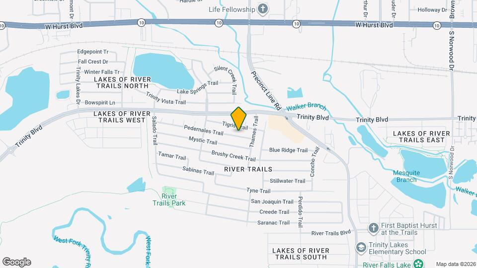 8821 Pedernales Trail Map and Location Details