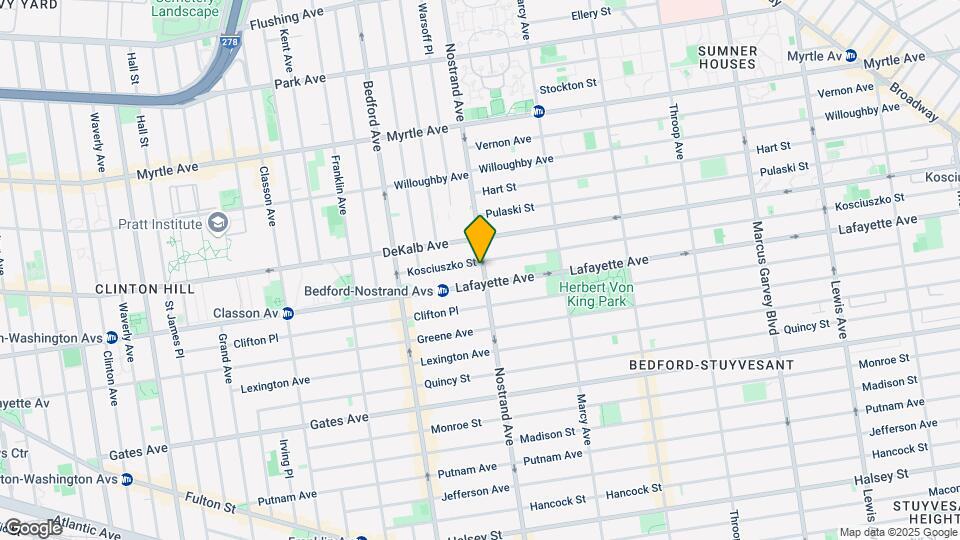 283 Nostrand Ave Map and Location Details