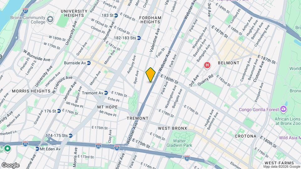 2043 Webster Ave Map and Location Details