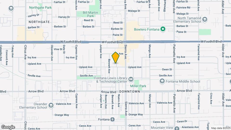 16818 Upland Ave Mapa y Detalles de la Ubicación