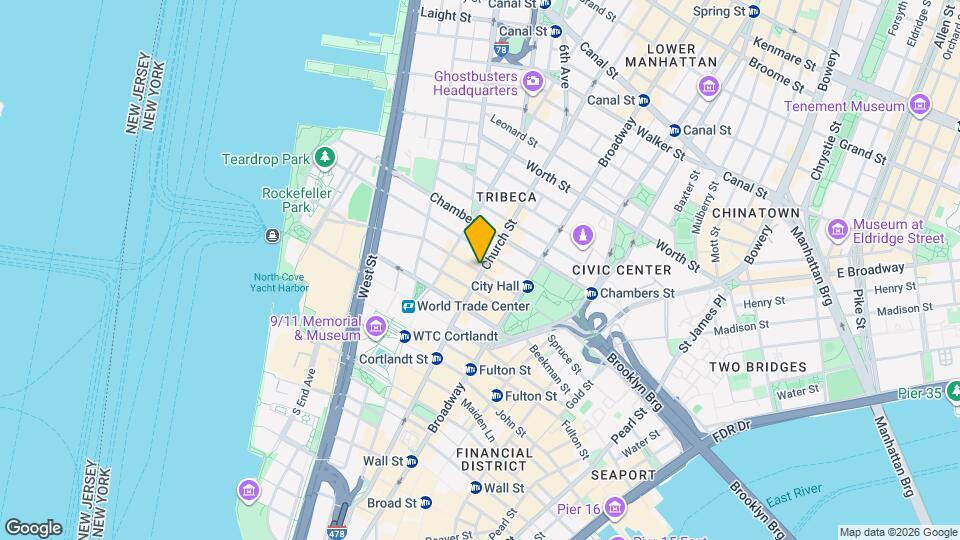 50 Murray Street-Unit -7G Map and Location Details