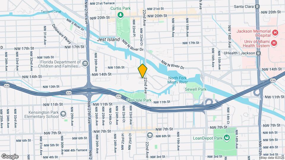 1340 NW 22nd Ave Map and Location Details
