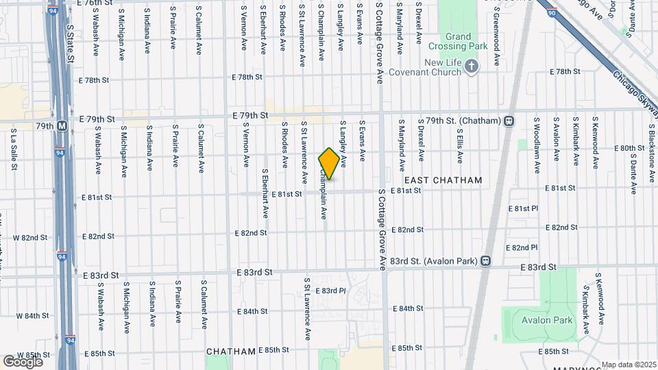 8053 S Champlain Ave Map and Location Details