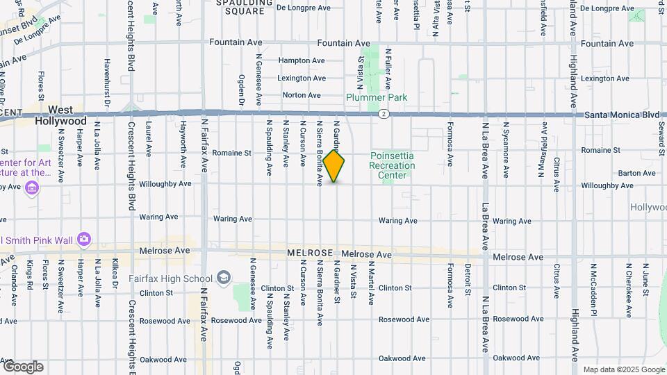 859 N Gardner St Map and Location Details